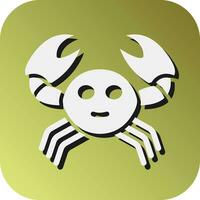 krab vector glyph helling achtergrond icoon voor persoonlijk en reclame gebruiken.