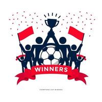 stokcijfers van de winnaar beker voetbal of voetbal kampioenen. vector