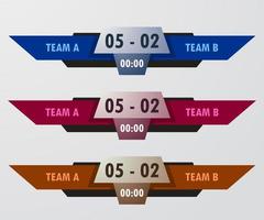 team a vs team b competitie competitie toernooi badge lager derde sportgevecht vector