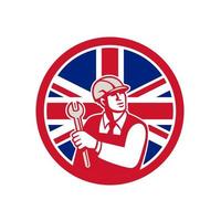 britse ingenieur union jack vlagpictogram vector