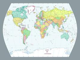 Arabisch taal politiek wereld kaart wereld keer projectie vector