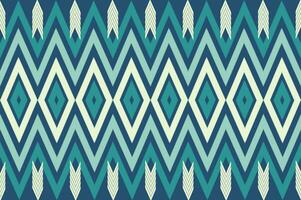 naadloos etnisch meetkundig patroon ontwerp voor traditioneel kleding tapijt behang achtergrond toepassingen donker blauw tonen. vector
