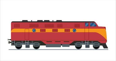 vracht trein geïsoleerd Aan wit achtergrond. spoorweg locomotief icoon. lading trein Aan spoorweg. vector illustratie in vlak stijl