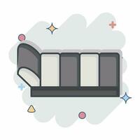 icoon slapen bed. verwant naar backpacker symbool. grappig stijl. gemakkelijk ontwerp bewerkbaar. gemakkelijk illustratie vector