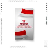 17 augustus. Indonesië gelukkige onafhankelijkheidsdag. perfect voor wenskaarten, banners en textuur vector