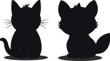 een schattig tekenfilm kat zittend Aan wit achtergrond vector