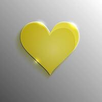 geel glas vector icoon hart