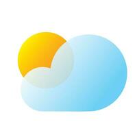 zon wolk vector weer icoon met gradatie. eps 10 . vector.