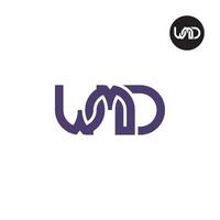 brief wmd monogram logo ontwerp vector