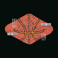 vector illustratie Aan de thema van basketbal. t-shirt grafiek, poster, banier, folder, afdrukken en ansichtkaart