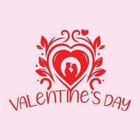abstract gelukkig Valentijnsdag dag logo, rood en zwart kleur vector logo ontwerp, gelukkig Valentijnsdag dag, liefde vector logo ontwerp