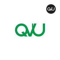 brief qvu monogram logo ontwerp vector