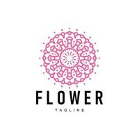 abstract stijl bloem logo ontwerp gemakkelijk bloemen mandala illustrator sjabloon vector