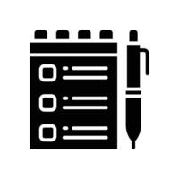 notitieboekje icoon. vector glyph icoon voor uw website, mobiel, presentatie, en logo ontwerp.