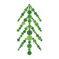 eco vriendelijk knop Kerstmis boom idee. nieuw jaar decoraties vector illustratie