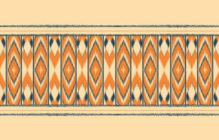 etnisch abstract ikat kunst. aztec ornament afdrukken. meetkundig etnisch patroon naadloos kleur oosters. ontwerp voor achtergrond ,gordijn, tapijt, behang, kleding, inpakken, batik, vector illustratie.