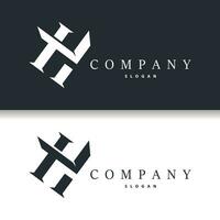 minimalistische hv brief logo, vh logo modern en luxe icoon vector sjabloon element