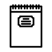 spiraal kladblok lijst lijn icoon vector illustratie