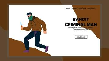 gevaarlijk bandiet crimineel Mens vector