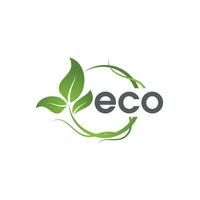 eco van groen boom blad ecologie vector