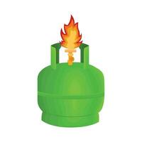 gas- lpg met brand illustratie vector