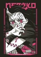 demon moordenaars nezuko vector