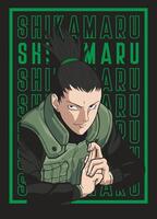 afdrukken naruto shikamaru 010 vector