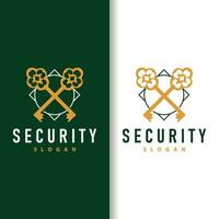 huis veiligheid ontwerp gemakkelijk sleutel logo oud wijnoogst minimalistische sjabloon illustratie vector