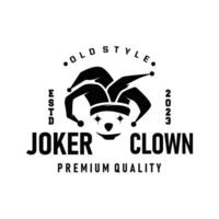 gemakkelijk illustratie sjabloon nar hoed logo minimalistische grappenmaker clown ontwerp vector