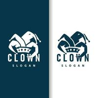 gemakkelijk illustratie sjabloon nar hoed logo minimalistische grappenmaker clown ontwerp vector