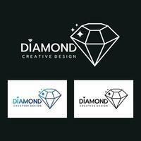 mooi diamant sieraden logo icoon geïsoleerd sjabloon vector illustratie