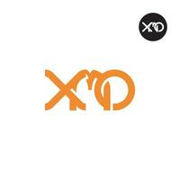 brief xmo monogram logo ontwerp vector