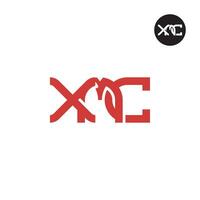 brief xmc monogram logo ontwerp vector