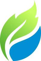 bio groen blad vector logo