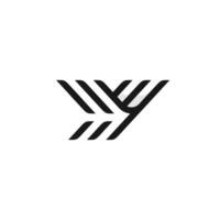 abstract brief y eerste logo ontwerp sjabloon vector