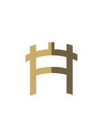 h monogram logo sjabloon vector