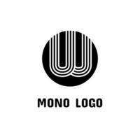 brief w modern monogram logo icoon abstract gemakkelijk concept ontwerp vector illustratie