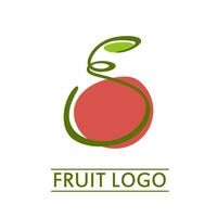 granaatappel appel fruit sap logo abstract gemakkelijk concept ontwerp vector illustratie