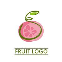 roze perzik fruit sap logo abstract gemakkelijk concept ontwerp vector illustratie