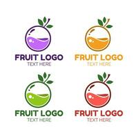 fruit toverdrank vloeistof sap logo gemakkelijk concept ontwerp vector illustratie