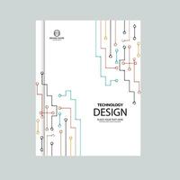 vector modern tech boek Hoes ontwerp