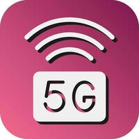 5g vector glyph helling achtergrond icoon voor persoonlijk en reclame gebruiken.