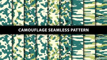 leger en leger camouflage naadloos patroon vector