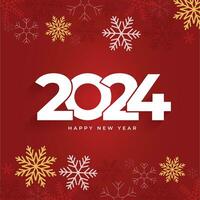 gelukkig nieuw jaar 2024 sjabloon. modieus modern banier, poster of groet kaart vector