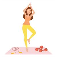 yoga meisje vectoren, pictogrammen ontwerp vector