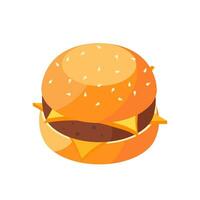 heerlijk hamburger vector vlak illustratie