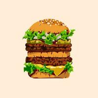 groot hamburger vector illustratie