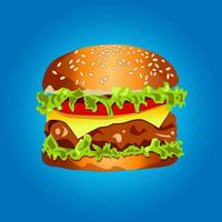smakelijk hamburger vector