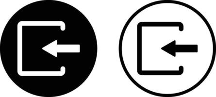 Ingang icoon in twee stijlen geïsoleerd Aan wit achtergrond . invoeren symbool vector . pijl Log in icoon