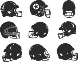 Amerikaans Amerikaans voetbal helm silhouet, helm silhouet, Amerikaans voetbal helm icoon, Amerikaans voetbal helm vector illustratie.